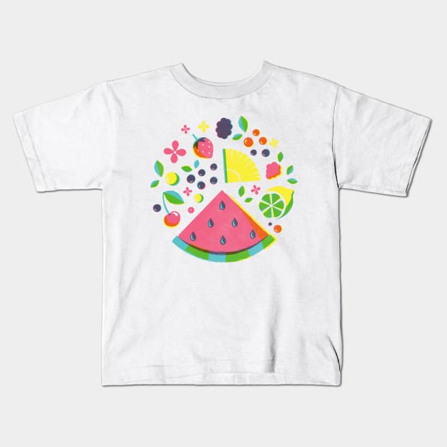 Fruit Salad Kids T-Shirt by annikashop